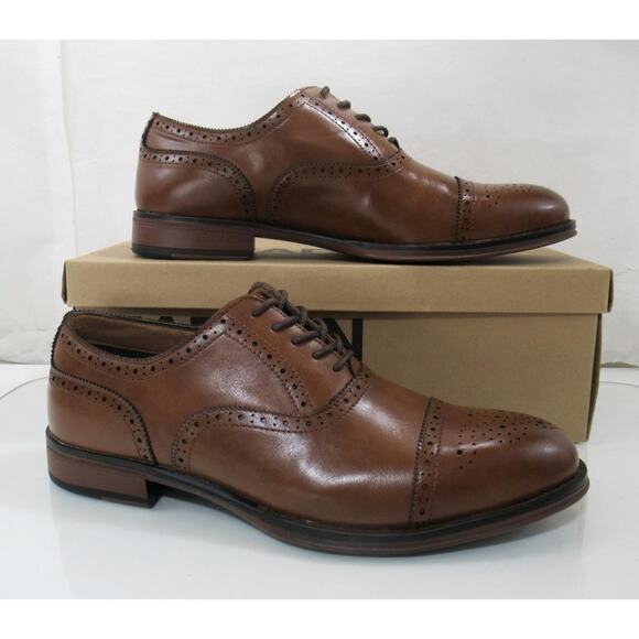 Men\'s Madden By Steve Madden Japlin Cap Toe Oxford Lace Up Shoes Cognac Size 11 main image 4